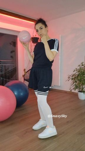 you get horny while I play with my gym balls
