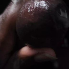 Head stroking black cock until eruption