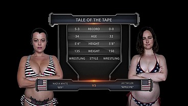 Jay Taylor vs Nadia White Female Wrestling