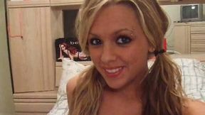 Sassy 18 yo webcam slut strips down getting wild in her bed
