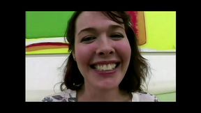 Vintage porn model girl deepthroats big cock and masturbates her hairy pussy