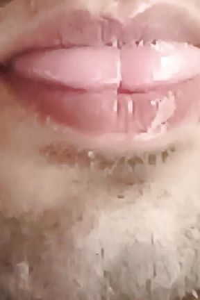 Sperm Ejaculation on Anjali's Red Lips