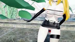 Mirai Akari Sex and Dance Hentai Vtuber Blonde Girl Big Boobs Mmd 3D Orange Boots Color Edit Smixix