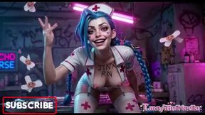 Jinx Nude Oiled Compilation Different Outfits and Poses Arcane Hentai