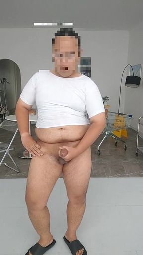 Masturbating in a Photo Studio