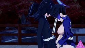 Kocho Shinobu Tomioka Giyu kimetsu no yaiba hentai videos have sex blowjob handjob horny