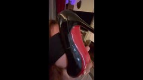 vibrator play and smother with shoe