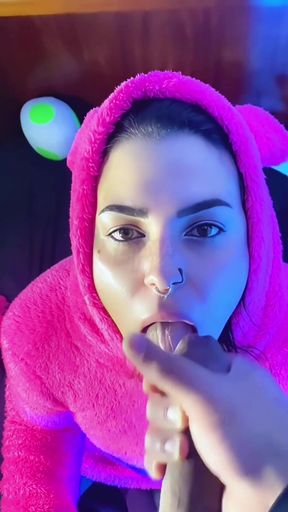 Spectacular moment from "getting cum in my mouth like a good girl"