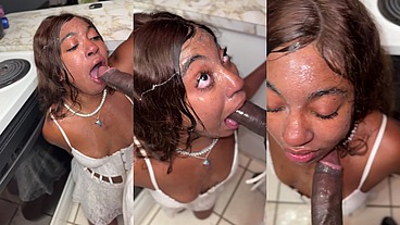 Omg best cock sucker the internet ever seen Ebony blowjob