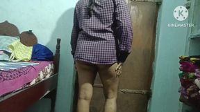 Telugu wife cheating hot hasbend and faking har house owner in house