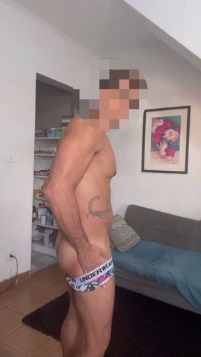 Chastity Boy alone... but dutifully blocked.