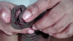 Big Black Wet Foreskin