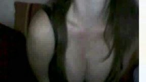 Young and busty webcam bitch flaunts her hooters and masturbates