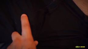 Cameraman Helps Camilo Brown Masturbate His Big Uncut Cock Till He Shoots a Nice Load And Swallows His Own Cum