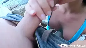 My Girlfriend Has An Amazing Pair Of Tits And Loves Beach Se - Blowjob