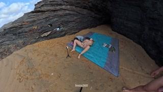 This blonde loves to fuck looking at the 🌊