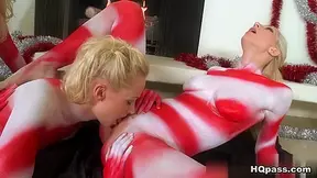 Sammie Rhodes, Lux Kassidy, Ashley Jane in Christmas Cheer Video