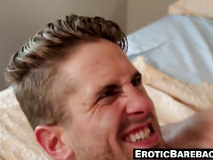 Wesley Woods throat fucks Jason Styles before anal pounding