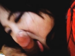 Tattooed amateur Milf homemade blowjob with cumshot