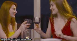 cum lovely redheads drill bartender while on holiday