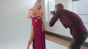 Photoshoot Turns Wild - She Strips, Teases, And Takes Control