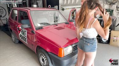 Threesome in the garage with my teen stepcousin and my step uncle Ada Paradiso&Christian Clay