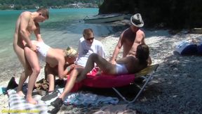 Real Public German Beach Orgy