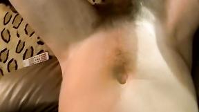 ”Ebony amateur slobbers on big white dick & rims his man”