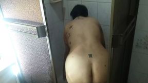 Caught stepmom in the big ass shower