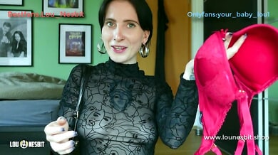 Lia Louise puts Lou Nesbit through strict sissy training in a JOI domination session