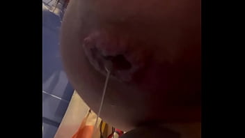 Anal Knotting and Dildo Squirt Creampie