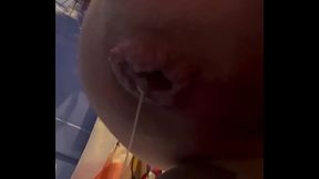 Anal Knotting and Dildo Squirt Creampie