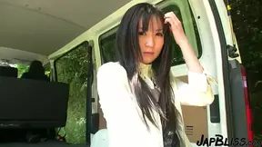 JAPANESE STEPDAUGHTER gets banged in the van
