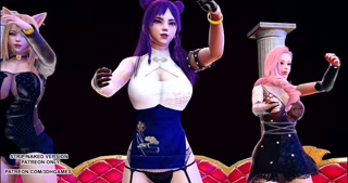 [MMD] Hwasa - Maria Hot Erotic Dance Ahri Akali Kaisa Seraphine KDA League of Legends