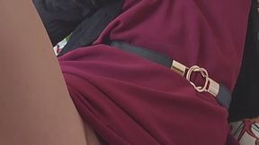 Keeping My Dress on & Fucking this Dildo on My Work Break