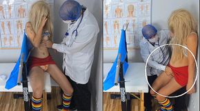 The tension between the doctor and patient ends in cumshot!