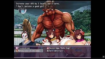 Big Breasts Youkai Busters - let's play without comments [PornPlay Hentai game] Ep.6 giant ogre cock fucking that chubby neko lady