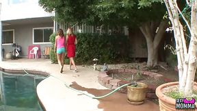 Dyke cougar Brenda James pussy play wit her stepdaughter