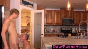 Skinny twink Justin Underwood gets barebacked hard from behind