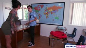 BrokenBabes - Naughty boy gets dismissed by hot MILF teacher Lily Lane