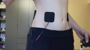 Abdominal contractions from tens machine