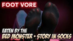 Foot Self Worship Live Stream Interrupted by Bed Monster | FOOT VORE