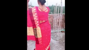 I fucked my indian Deshi village wearing a red saree...Part - 02