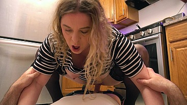 Neighbor's wife cums needing sugar and gives milk