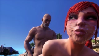 Old Man Sethro Fucks Cum-Covered Redhead Serenia