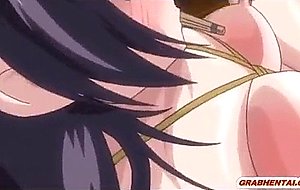 Bondage hentai cutie with clothespins on her tounge