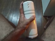 Gozando forte e cheio de tesão com meu vibrador em formato de buceta PARTE 1