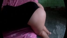 StepMom Latina Showing her Pantie Cameltoe and Big Ass