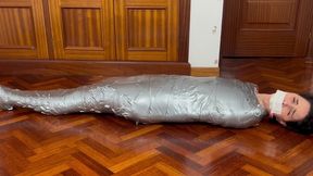 Mummification + ball gag + microfoam gag