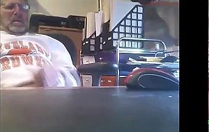 old bearded grandpa shooting his load